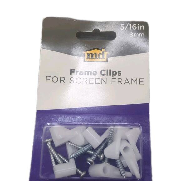 Window Screen Secure Screw Frame Clips 5/16 inch 8 Pieces M-D BuildinG {Q} - Picture 1 of 6